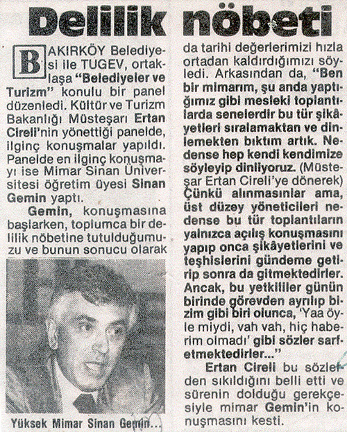 Milliyet Gazetesi, 9 Haziran 1988