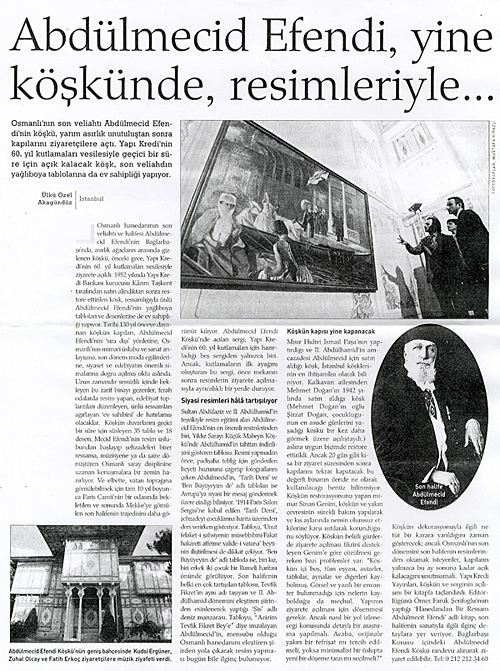 Zaman Gazetesi, 11 Eylül 2004