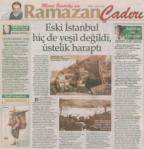 Hürriyet Gazetesi, 15 Ekim 2006