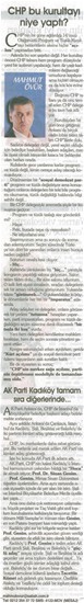 Sabah Gazetesi, 23 Aralık 2008