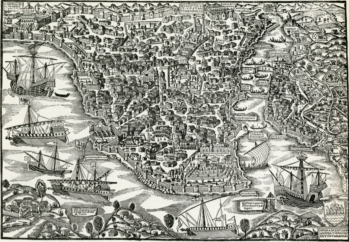 İstanbul görünümü, Giovanni Andrea Vavassore,1520