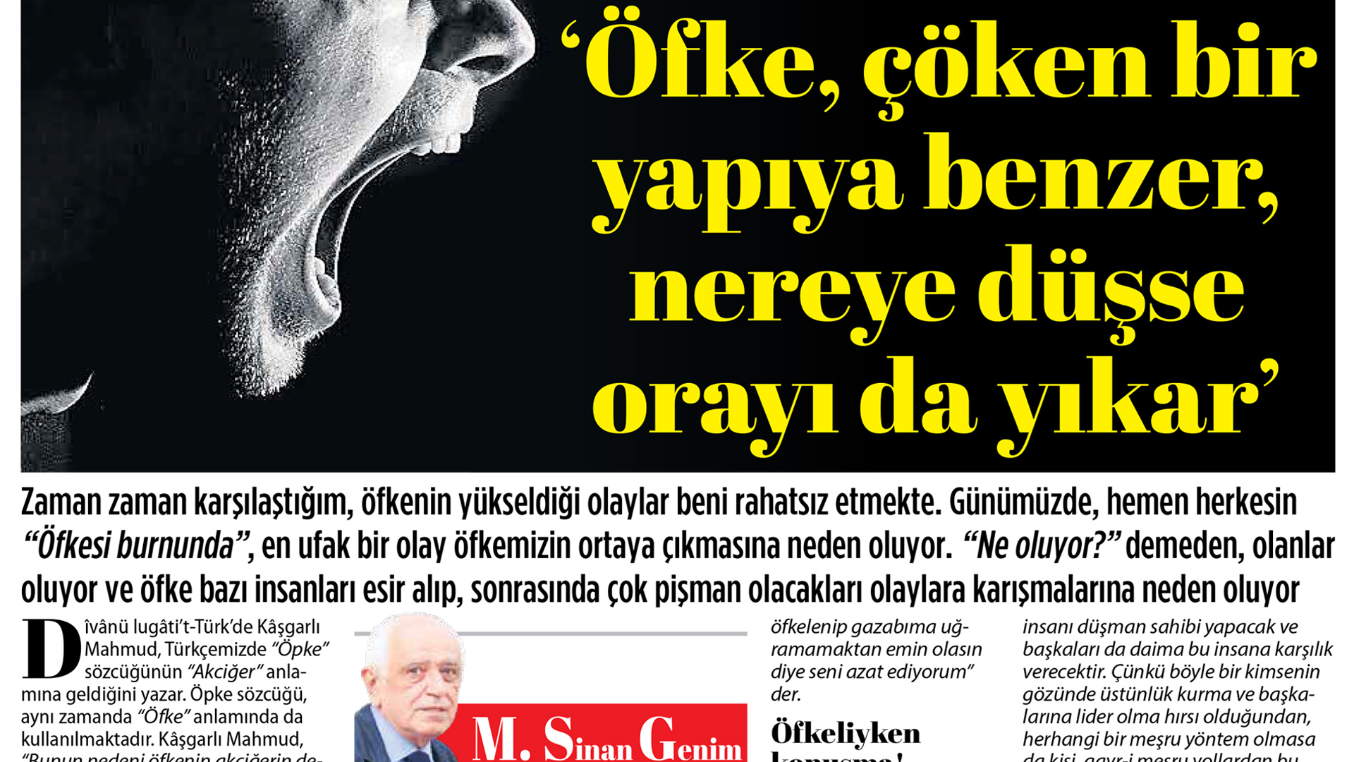 Öfke Üzerine...