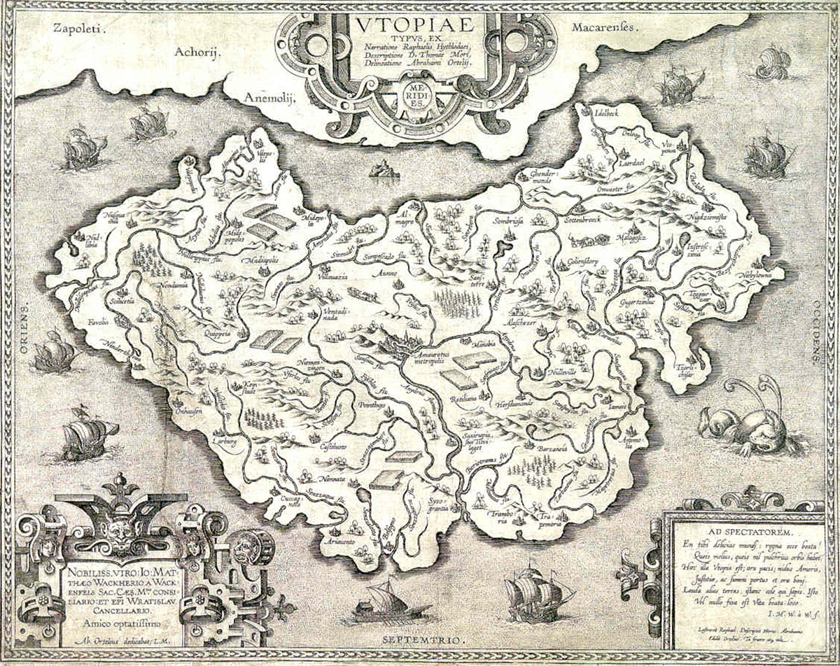 Ütopya, Abraham Ortelius Haritası