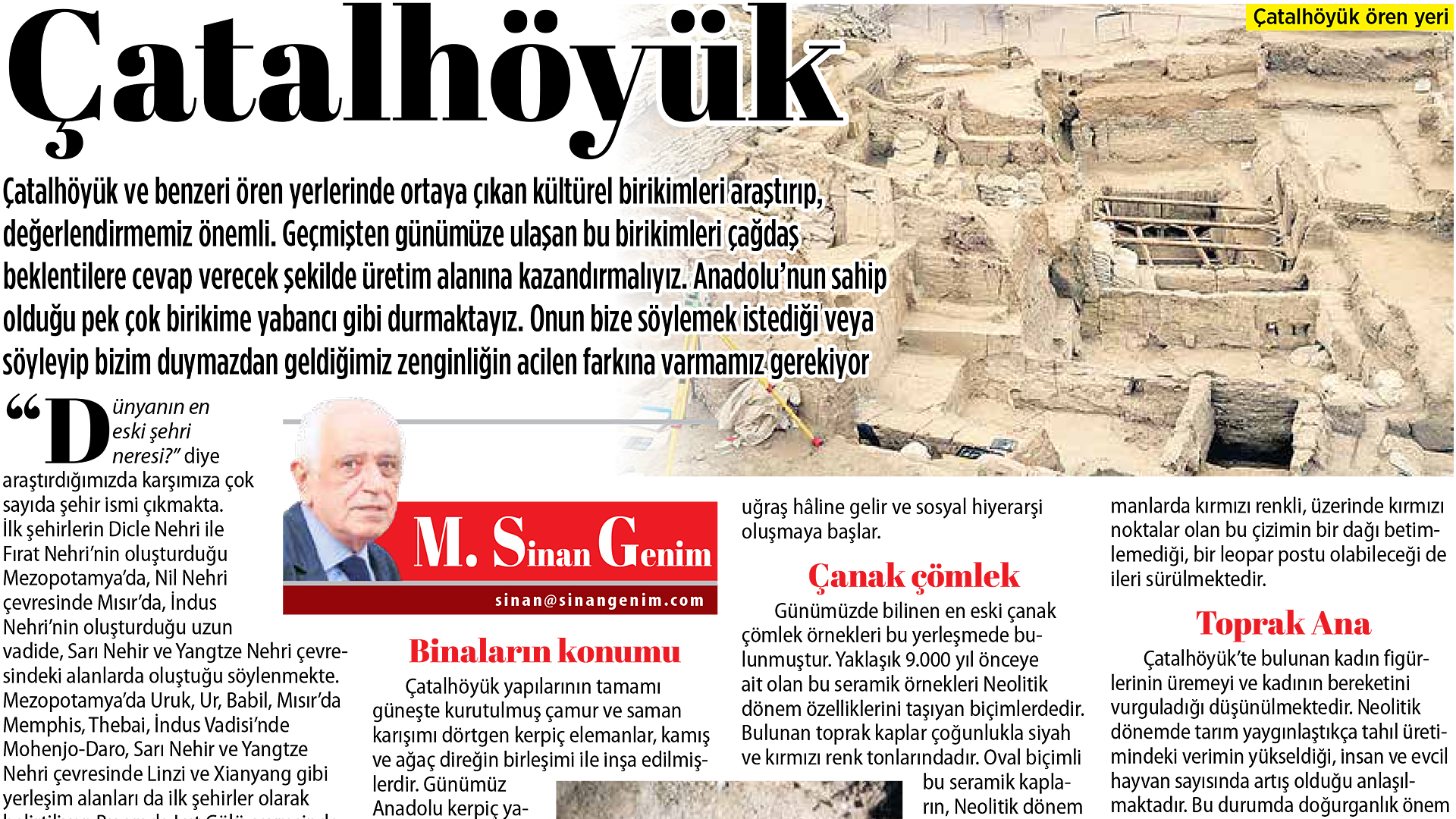 Çatalhöyük...